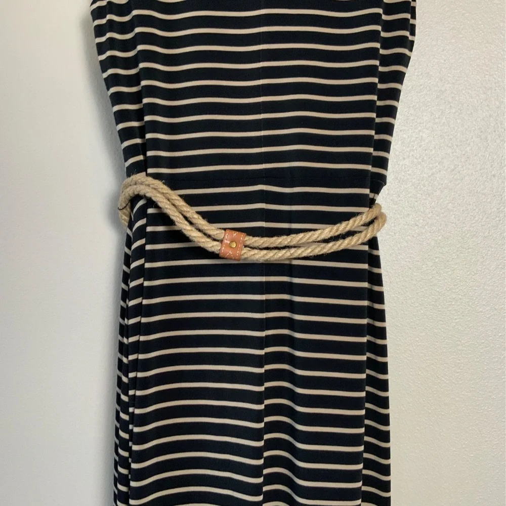 Lauren Ralph Lauren Striped Sleeveless Draped Maxi Dress - Picture 6 of 16